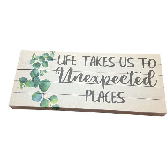 Eucalyptus Wall Decor Set Love Brings Us Home Again Life Takes Unexpected Places - Picture 4 of 5